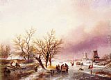 Jan Jacob Coenraad Spohler A Winter Landscape painting